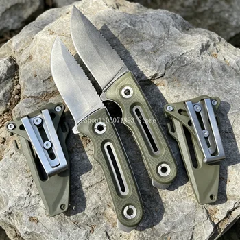 Coltello Multiuso Portatile da Campeggio EDC per Arrampicata e Alpinismo con Fodero, Coltello da Avventura per la Natura Selvaggia, Regalo