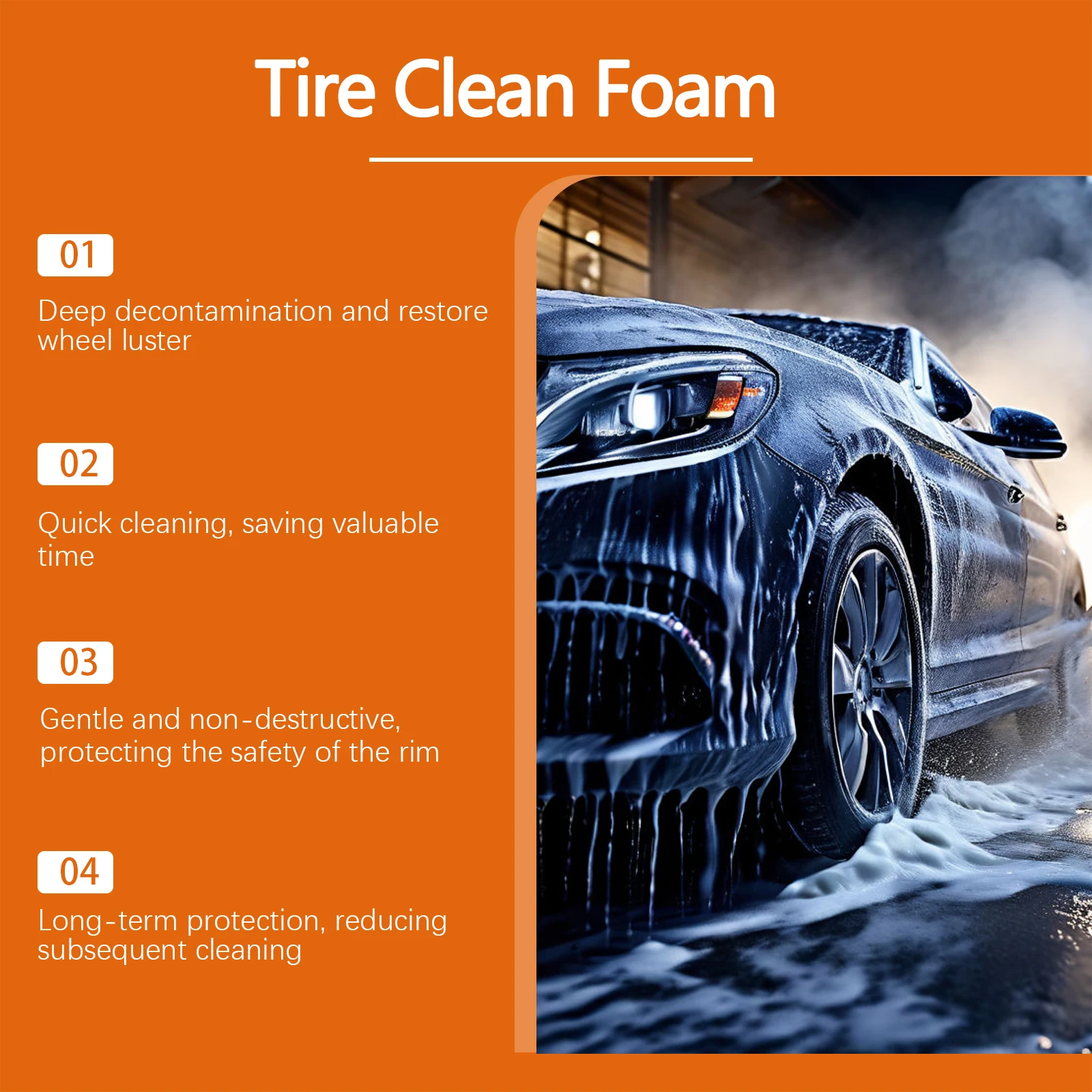 Car Wheel Alloy Rim Cleaner Degreaser Spray Tire Rim Cleaning Tool