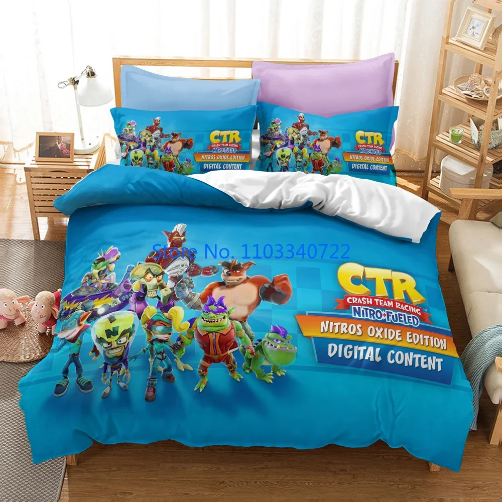 

Classic Game Crash Bandicoot Cartoon Duvet Cover Set 3D Print Comforter Bedclothes for Boy Girl Bedding Sets Bedroom Decor