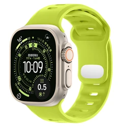 Premium Silicone Sport Band for Smartwatch - Durable & Comfortable Strap (6 fluorescent green)