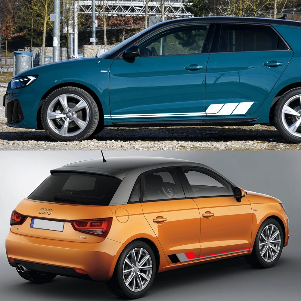 Generico 2X Strisce Adesive Fiancate Laterali Ricambio Compatibile Con Audi Q2 Adesivi Vari Colori Disponibili Stickers Accessori Auto Pellicole - Foto 12