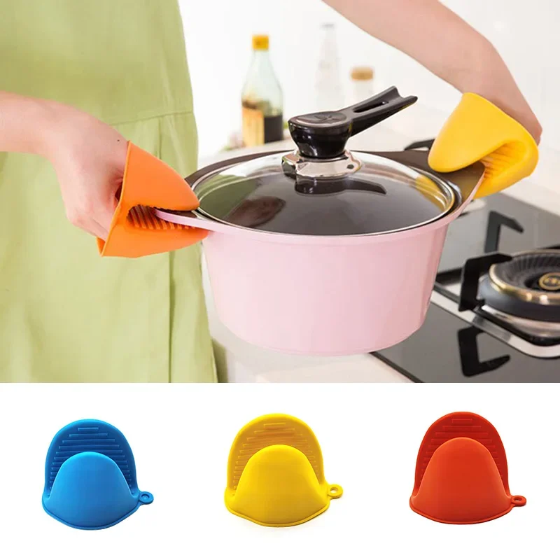 

Kitchen Silicone Heat Resistant Gloves Clips Non Stick Anti-Slip Pot Dish Bowl Holder Clip Cooking Baking Oven Mitts Hand Clip