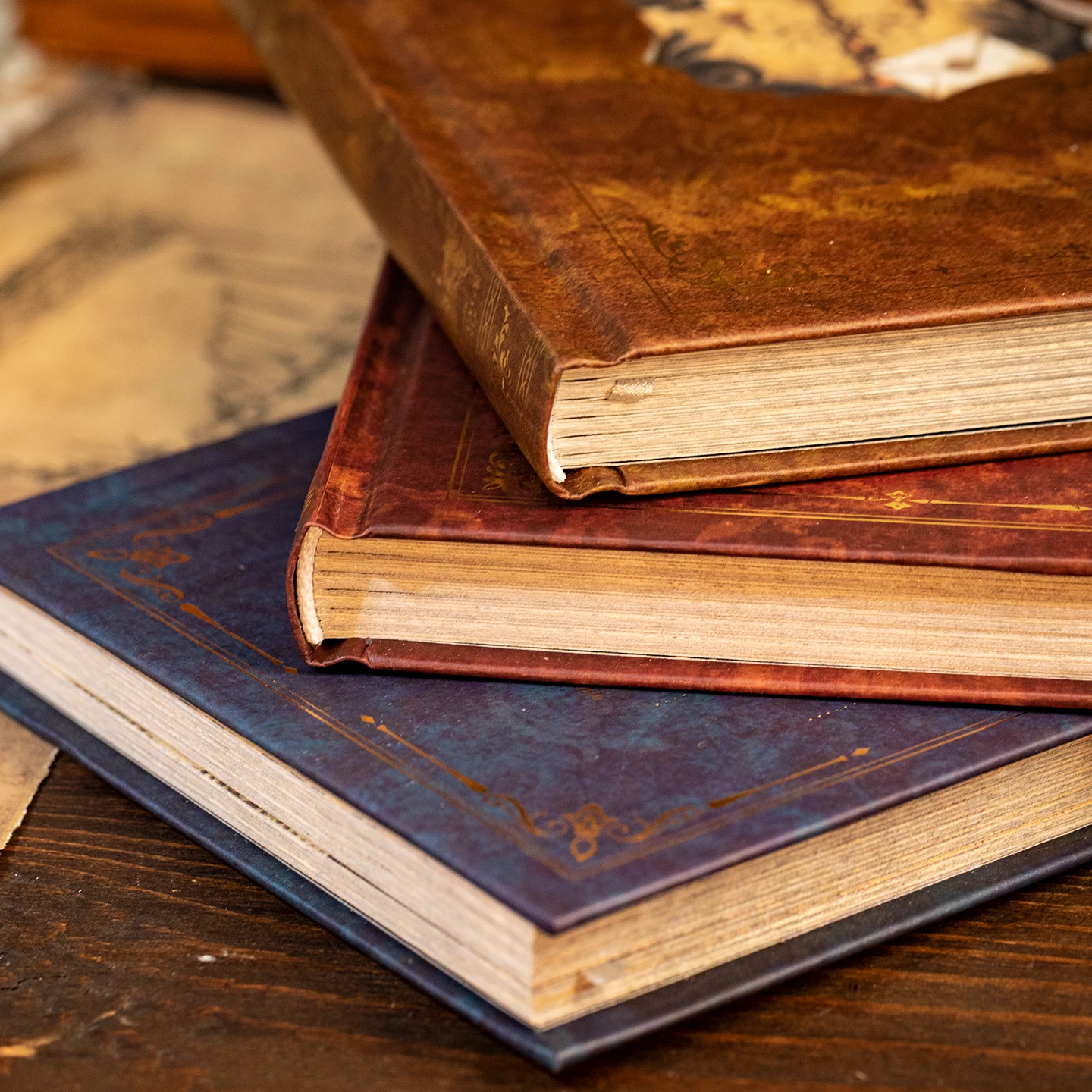 Mr.Paper 1 Book Vintage Style Notebook Set Gold Foil Writing Pad For Journaling Note Taking Retro Stationery Paper Sheets - 2