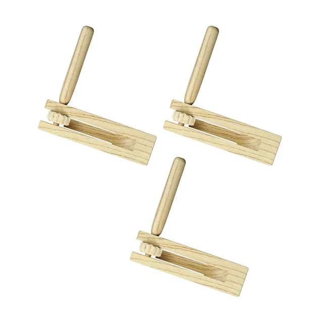 6 pcs  Educational Toys Hand Percussion for Kids Wooden Ratchet Noise Makers 6