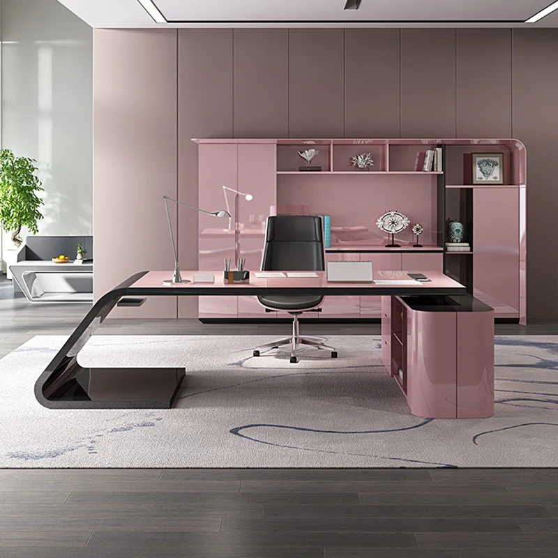 reception work desk executive office organizer standing meeting room shelf work desk students table manucure office supplies Floor Corner Office Desk L Shaped Reception Executive Luxury Computer Desks European Supplies Mesa Escritorio Modern Furniture