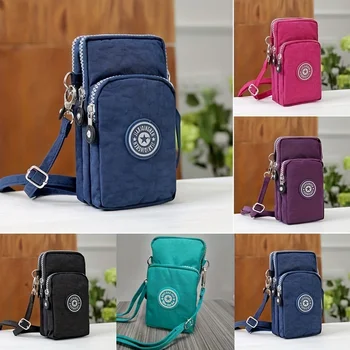 محفظة رياضية، حقيبة الهاتف المحمول، حقيبة كتف متعددة الطبقات بسحاب، حقيبة يد، محفظة للعملات المعدنية، محفظة صغيرة بسلسلة مفاتيح ريترو، حقيبة ذراع خارجية 2