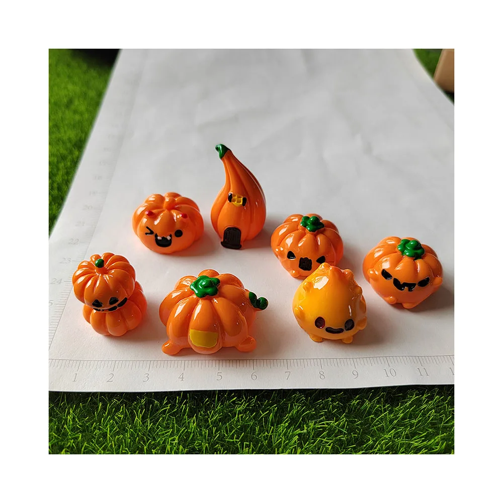 

Кавайный 3D Кабошон из каучука с тыквой, украшение для Хэллоуина, миниатюрные фигурки «сделай сам», скрапбукинг, рукоделие