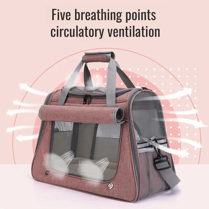 Fashion crossbody pet bag pet bag go out crossbody portable handbag Large Capacity Portable Cat Bag