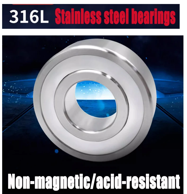 

316L Bearing 603 604 605 606 607 608 609 2PC 316 Stainless Steel Deep Groove Ball Bearings S604 S605 S606 S607 S608 S609 RS