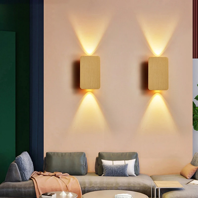Nord europa moderna minimalista Led camera da letto lampada da comodino scala corridoio lampada soggiorno Tv arte sfondo lampada da parete