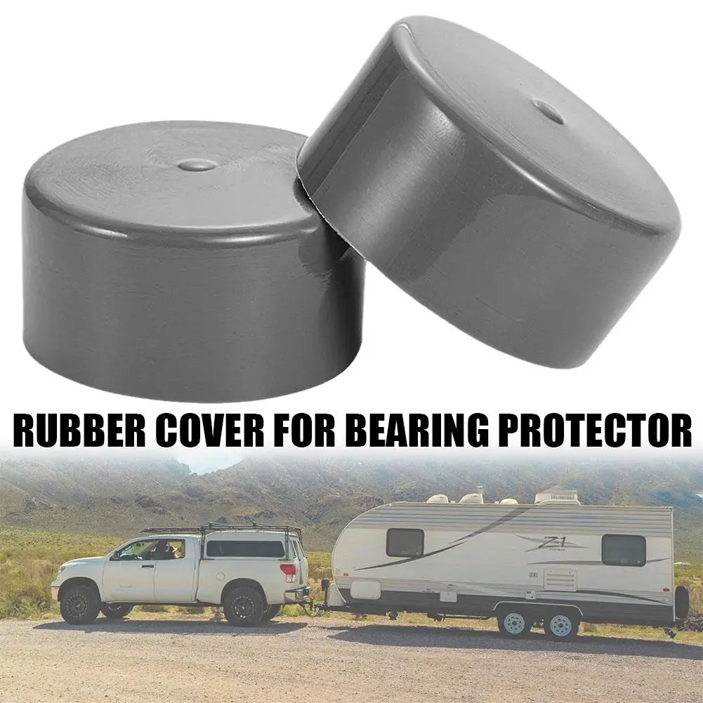 2pcs Rubber Cap Dust Covers Car Wheel Hub Cap Dust Cover Replacement For Trailer Boat 1.98inch Bearing Protector wheel hub covers wheel hub caps
