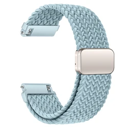 Sport Braided Magnetic Watch Strap - 22mm/18mm Bracelet for 18mm watch strap (Light blue)