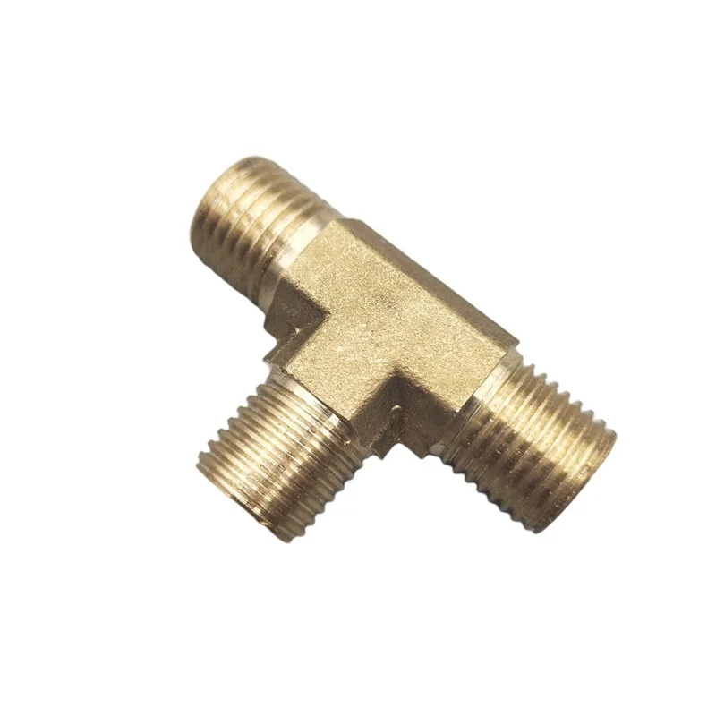 Pneumatic Plumbing Brass Pipe Fitting Male/Female Thread 1/8" 1/4" 3/8" 1/2" BSP Tee Type Copper Fittings Water Oil Gas Adapter For Hose Pipe Fitting,Pipe Fitting,Tee Adapter,Water Pipe Fitting