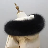 Winter Women's Big Fur Hooded Coat Collar Fake Fur Scarf Ladies Jacket Coat Faux Raccoon Fur Collar 6