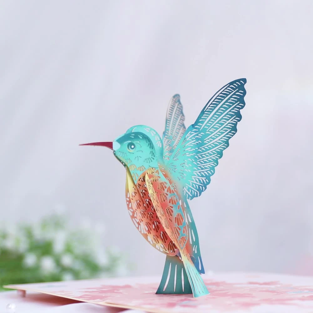 3D Pop Up Hummingbird Bird Pattern Eye catching Attractive Greeting Card  for Birthday Father's Day Mother's Day Wedding Envelope| | - AliExpress