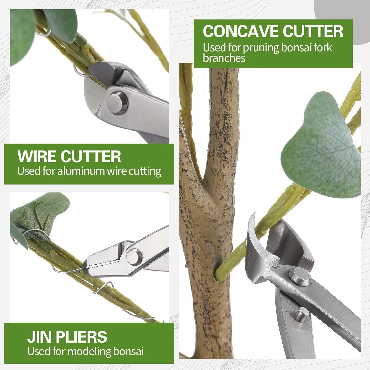 분재 도구 세트 10종, 분재 도구 키트, 가지치기 키트, 분재 가위, 가지치기 가위, 보관 가방 포함, 정원 가꾸기 선물, 여성, 부모님께
