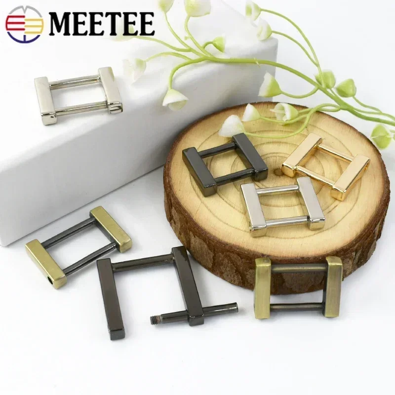 5/10Pcs 13-25mm 금속 사각형 버클 O D 링 이동식 나사 걸쇠 가방 스트랩 벨트 칼라 후크 버클 DIY 하드웨어 액세서리