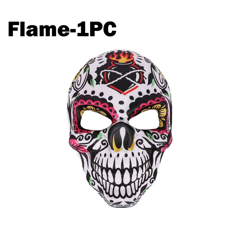 Spooky Day of the Dead Sugar Skull Mask – Festive Cosplay Party Accessory for Halloween Celebrations
