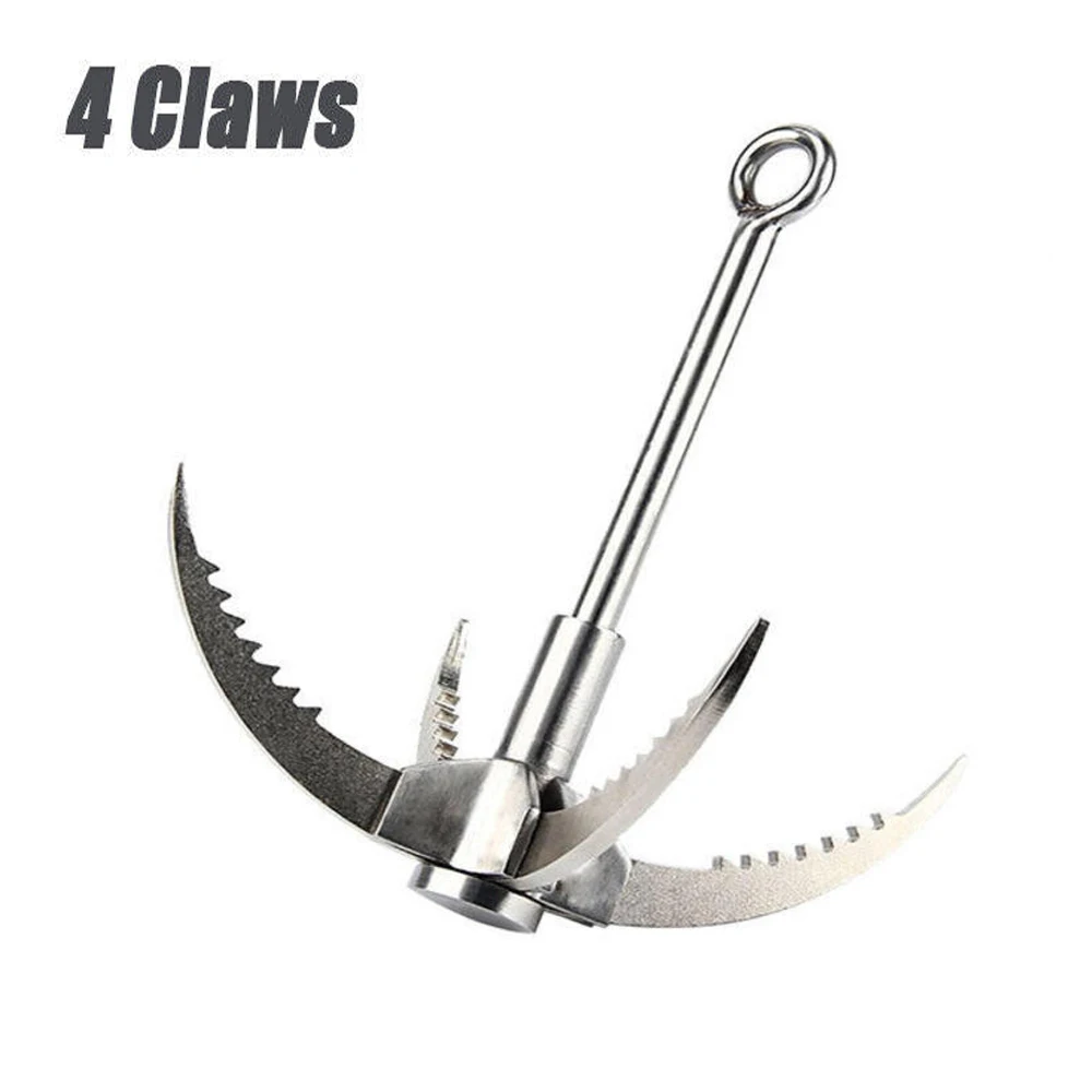 3/4 Claws Climbing Hook Safety Multifunction Stainless Steel Gravity Hook  Foldable Grappling Claw Outdoor Climbing Accessory - AliExpress