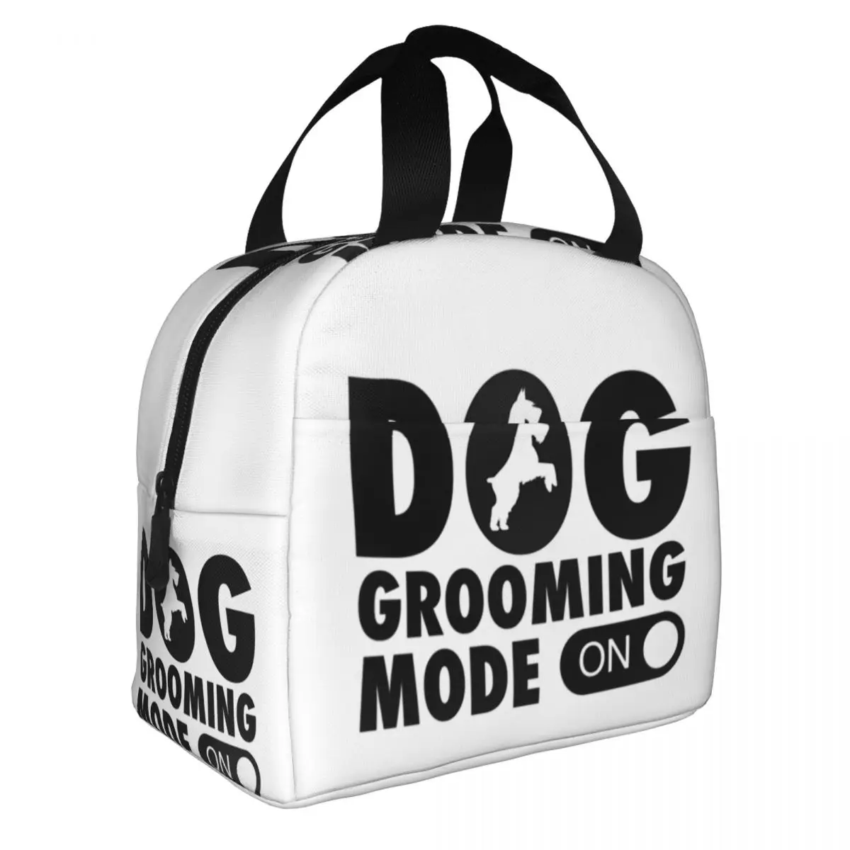 Dog Grooming Mode On Funny Cute Pet Dog Groomer Insulated Lunch Bag for Women Portable Thermal Cooler Lunch Tote Picnic Travel