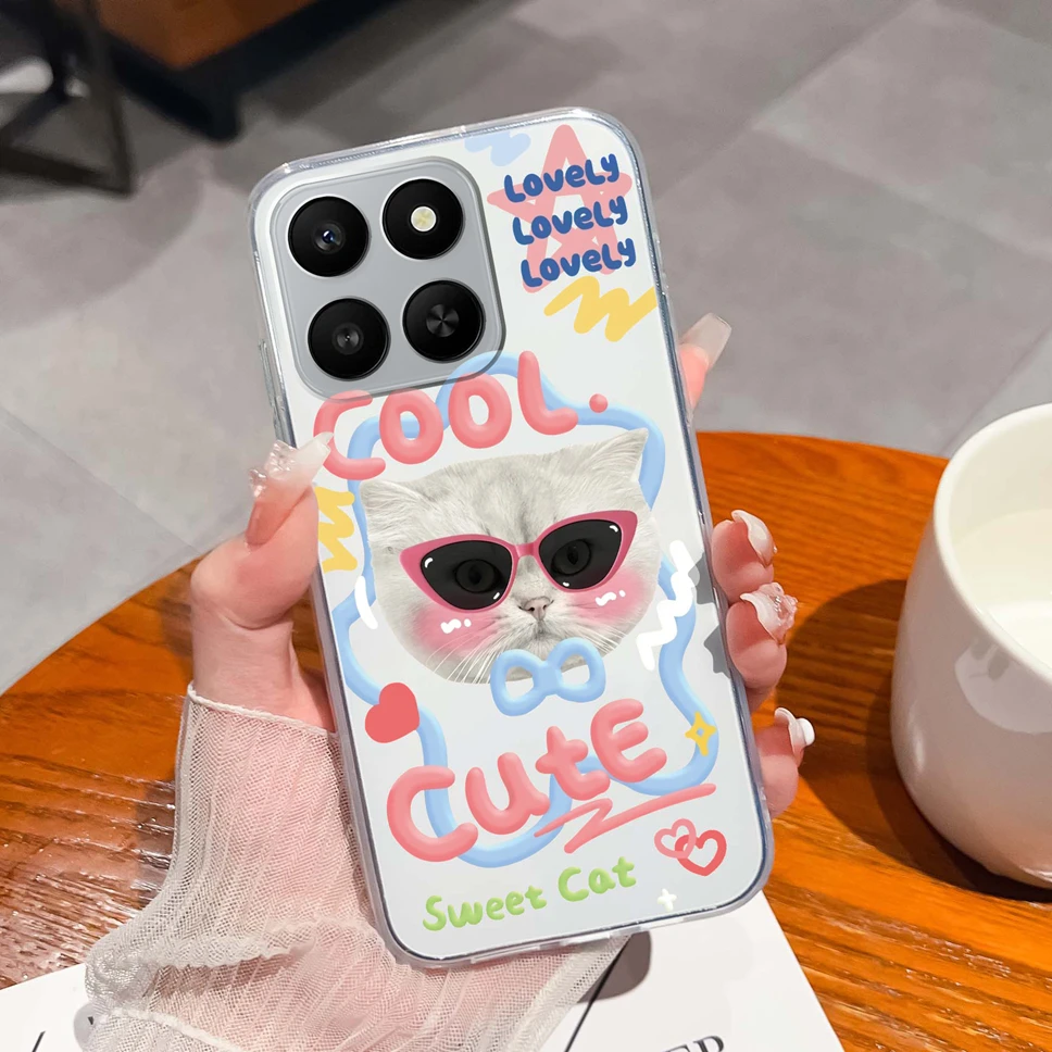 Cute Panda Cartoon Pattern Transparent Soft TPU Silicone Phone Case - Lightweight Bumper