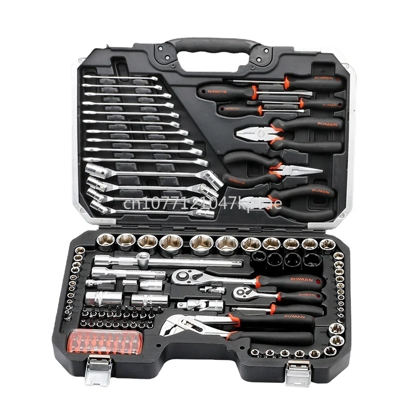 

fixman customized 1/2"& 1/4" wrench ratchet socket household mechanic hand tool kit set professional box