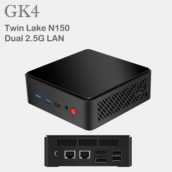 GK4 Dual 2.5G LAN Mini PC Intel Twin Lake N150 16GB 512GB Windows 11 Pro Computer da gioco i226-V Pfsense HDMI DP Type-C Win 11 1