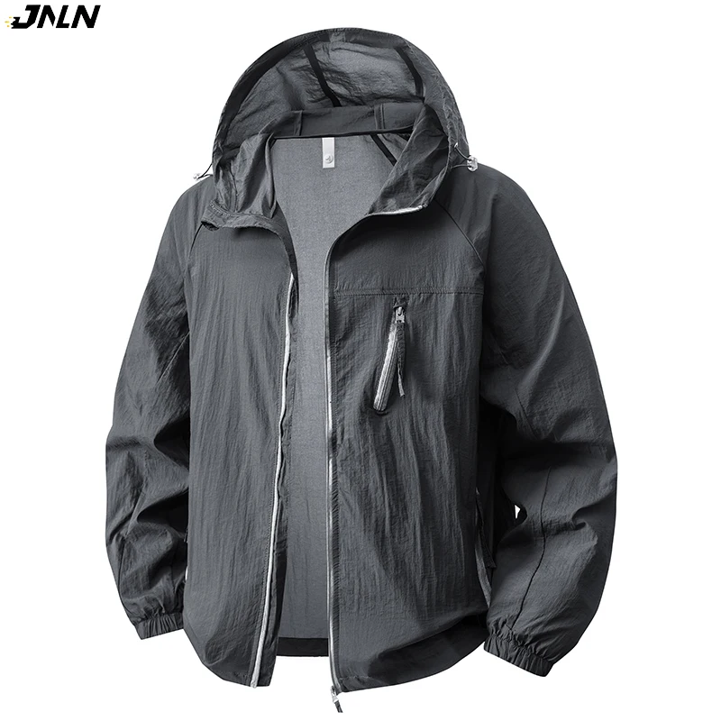 JNLN 여름 윈드 브레이커 남성 여성 경량 태양 보호 재킷 남여 캠핑 등산 하..
