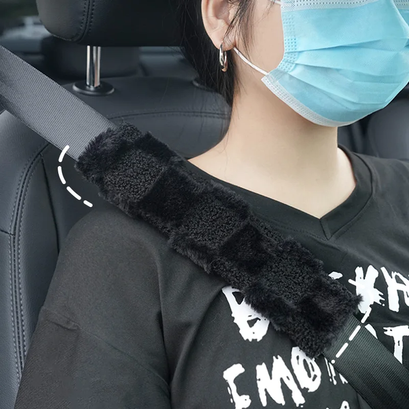 여성용 플러시 편안한 칼라 안전 벨트 어깨 커버, 안전 벨트 보호 커버, 사계절 일반 모터스 용품