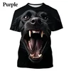 Camiseta con estampado 3D de perro, estilo urbano, manga corta, cuello redondo, ideal para hombre. Diseño moderno y elegante.