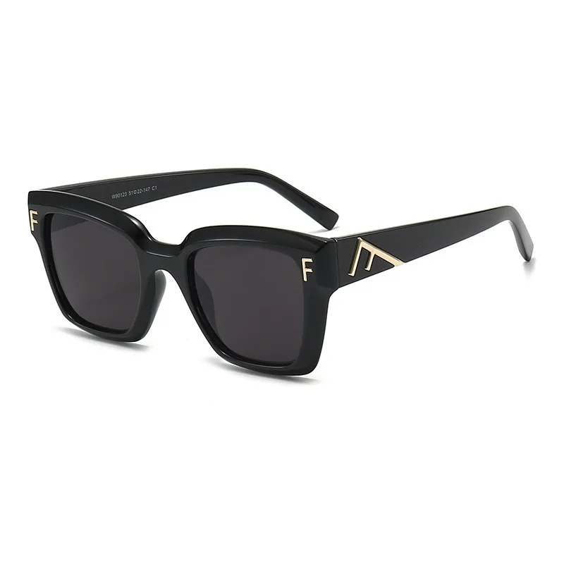 

Retro Big Frame Women Sunglasses Brand Black Square Gradient Uv400 Cool Men Sunglasses One Piece Designer 2024