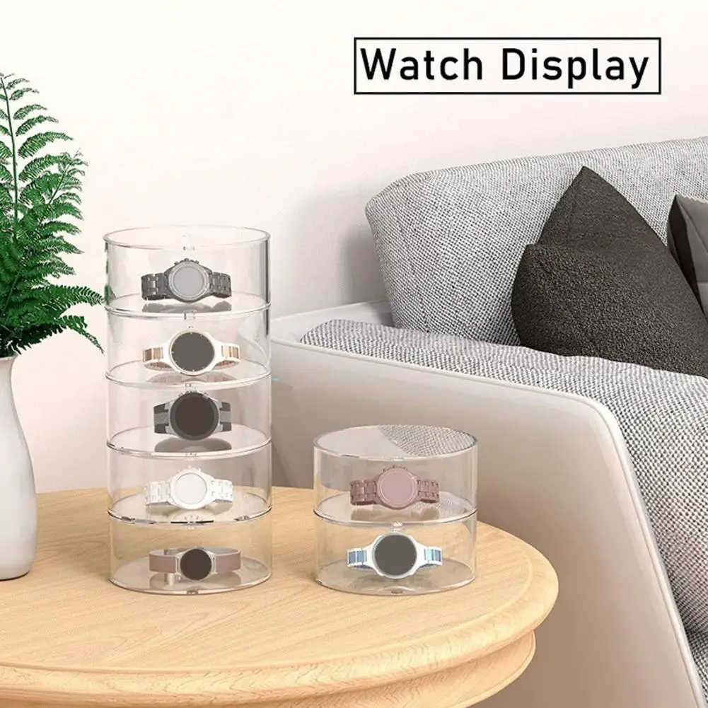 

Belt Storage Box Transparent Acrylic Multi-layer Belt Organizer Space-saving Watch Iewelry Storage Box Case For Home Accessories