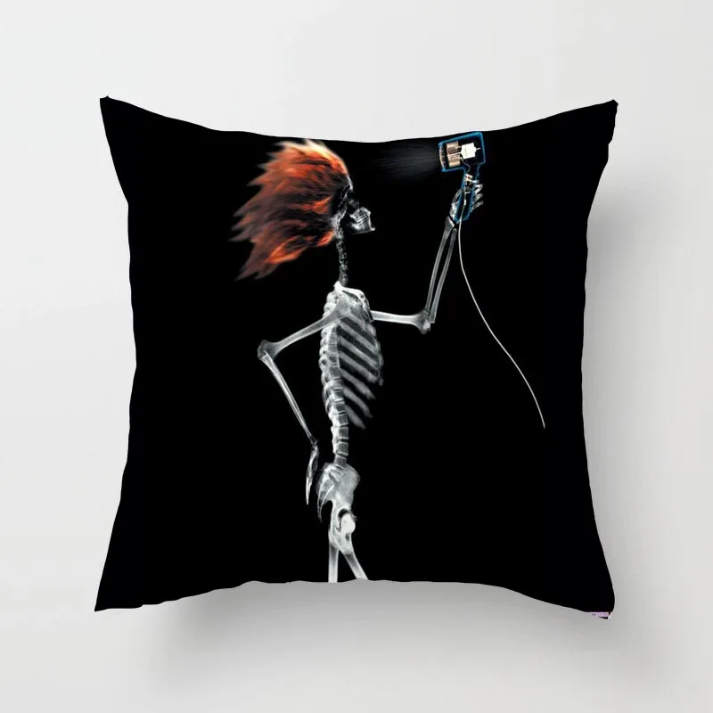 

Skeletons Art Cushions Covers,Geometric Abstract Art Throw Pillow Case Sofa Cushion Cover Home Decor 4.1