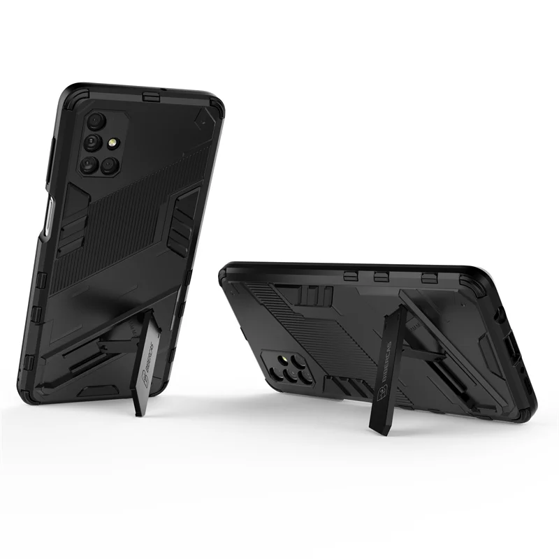 Shock-Resistant Magnetic Armor Phone Cover with Stand Holder