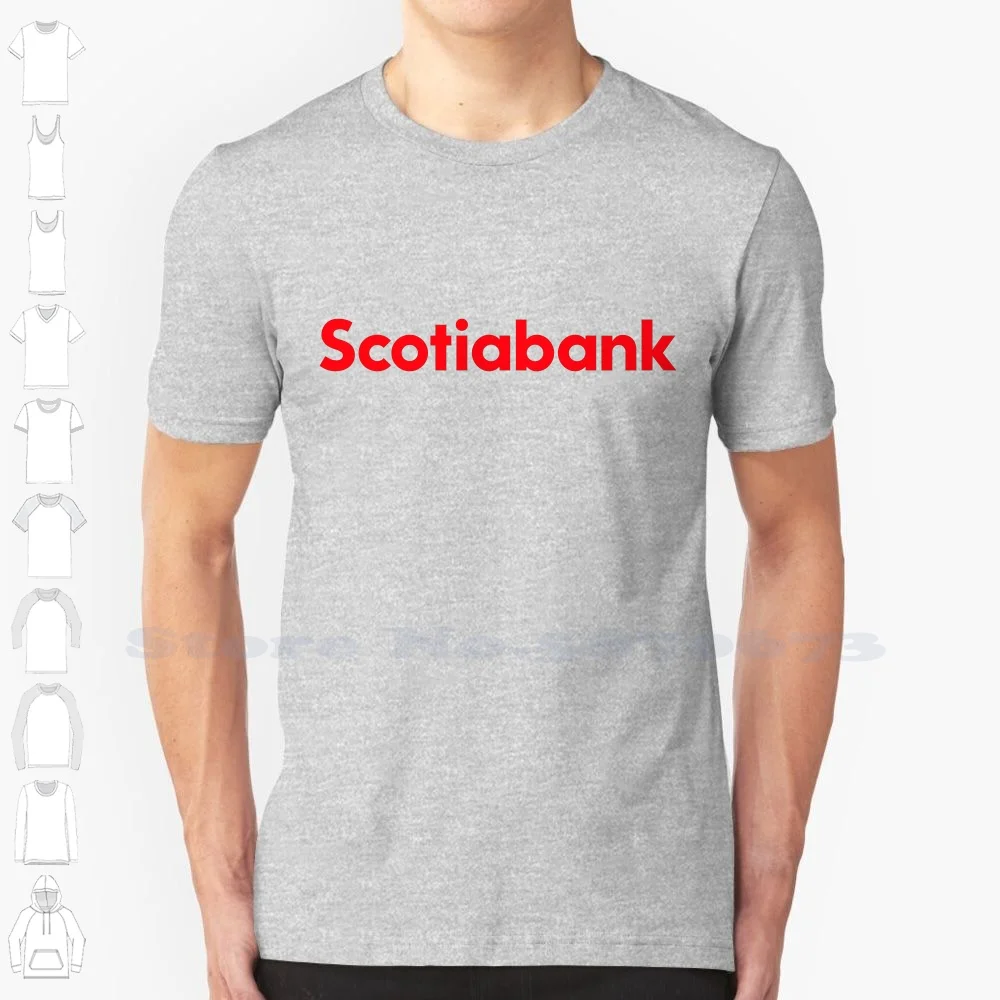 

Scotiabank Logo Casual Streetwear Print Logo T-shirt Graphic 100% Cotton Tee