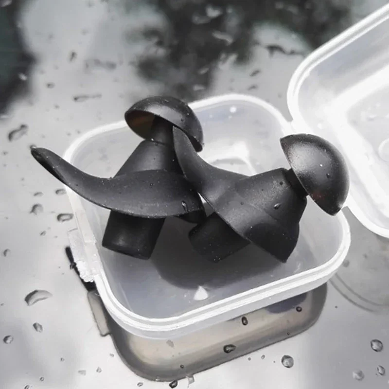 1 Pair Ear Plugs Water Sports Swimming Diving Adult Waterproof Ear Protector Earplugs Swimming Anti-Noise Accessories swimming earplugs