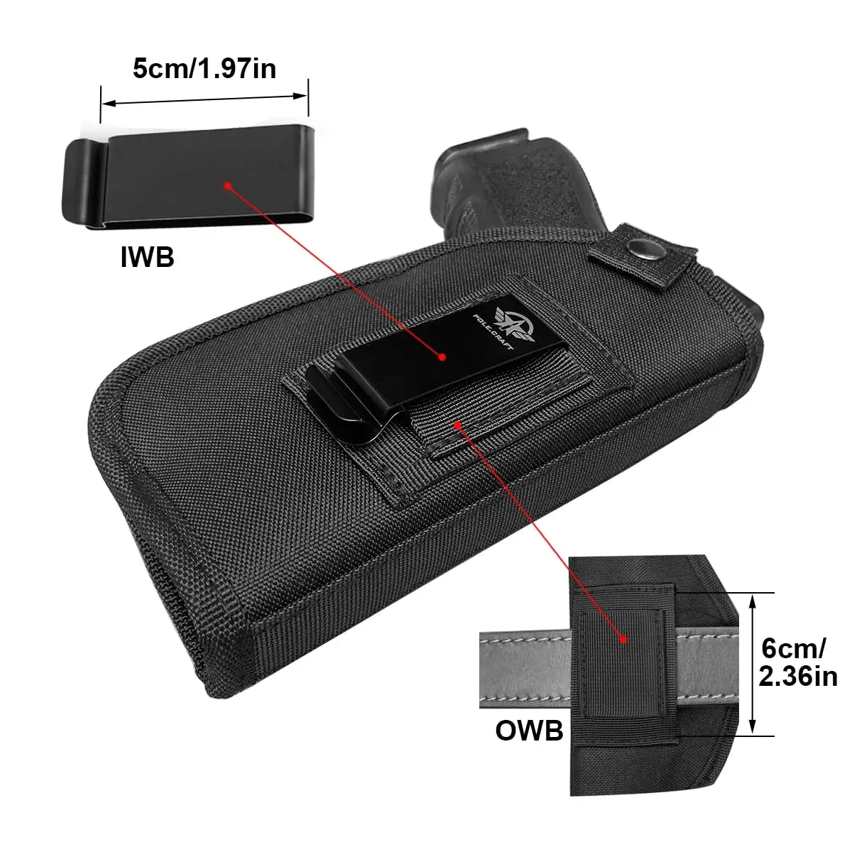Gun Holster with Laser for 9/40/45 Fit: Glock 19, Taurus G3, Sig Sauer P226, M&P, Ruger, Springfield,Walther,H&K with TLR-6 & CT