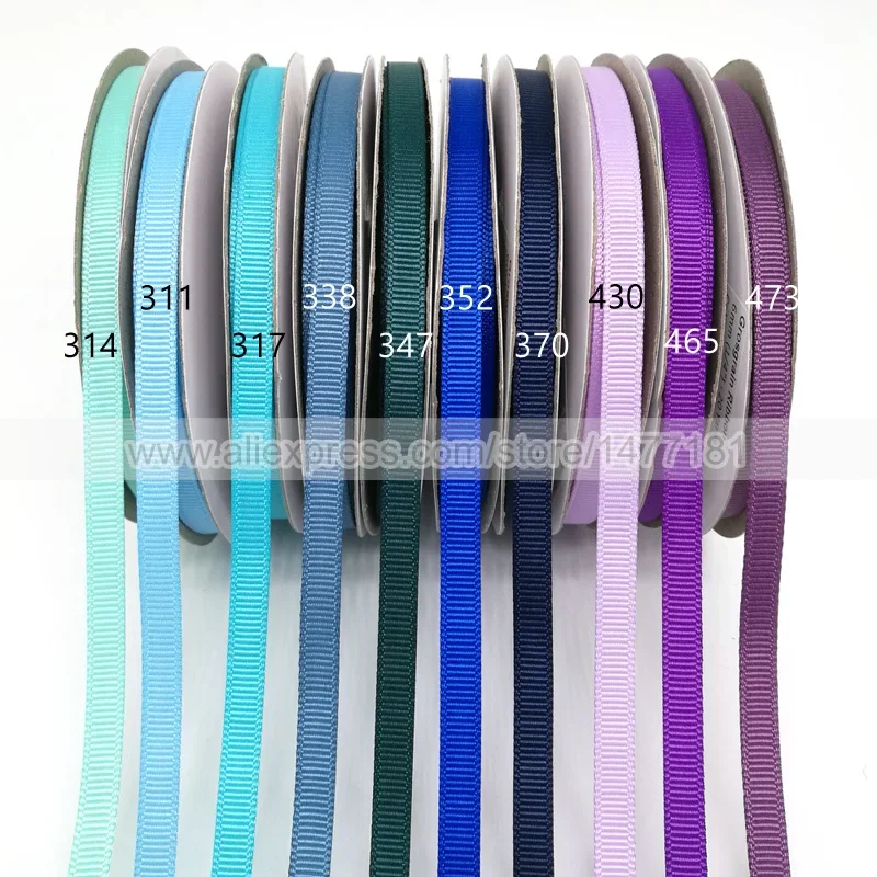 (18Meters) 1/4" 0.6cm 6mm Grosgrain Ribbon/ Polyester Ribbon Grosgrain/Narrow Width Grosgrain Ribbon 6mm Multi Colors 4A06