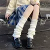 Y2K Women's Leg Warmers 40cm Lolita Long Socks Winter Wool Knitted Foot Cover Arm Warmer White Black Heap Heap Socks Boot Cuffs