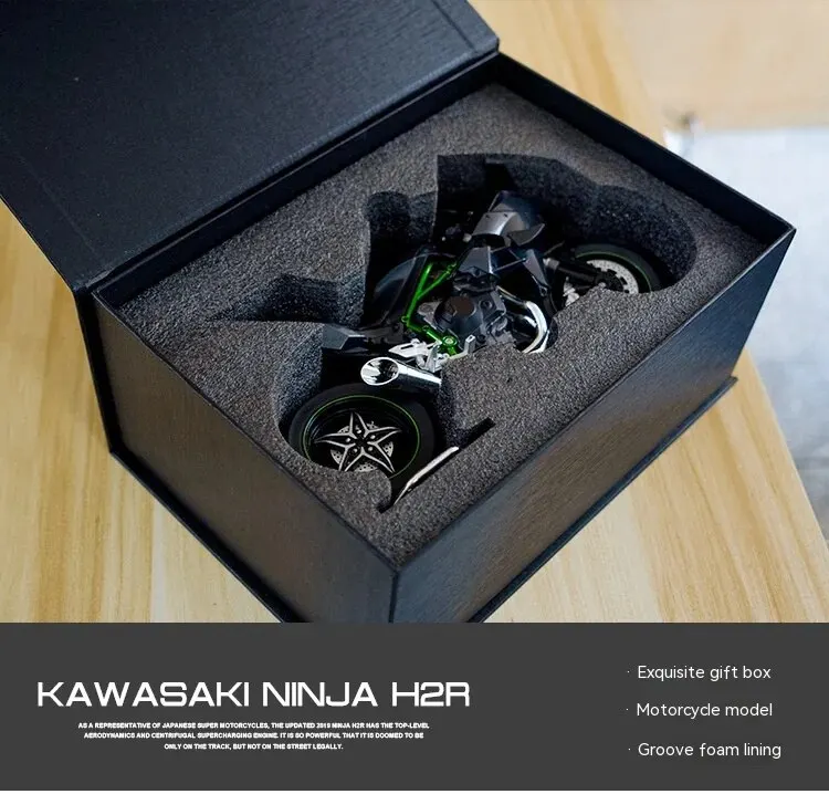 Detailed View of Ninja H2R Motorcycle Model