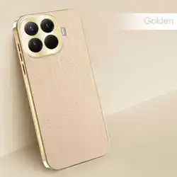 Premium Solid Color Matte Finish Case - Skin - Friendly, Durable, and Fall - Resistant with Metal Frame for Xiaomi 17 pro (Gold )