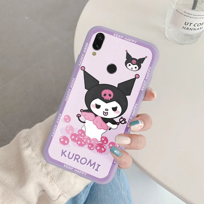 thumbnail image 1 of Funda de teléfono de dibujos animados para Xiaomi Redmi 7 7A Note 7 Pro, bonita funda trasera de silicona tpu anticaída, Cinnamoroll Kuromi, Hello Kitty, 1 of 5