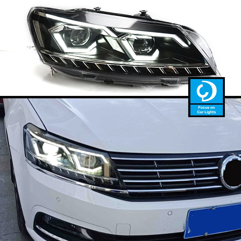 Car Front Headlight for VW Passat B7 2011 2016 Fiesta LED HeadLamp