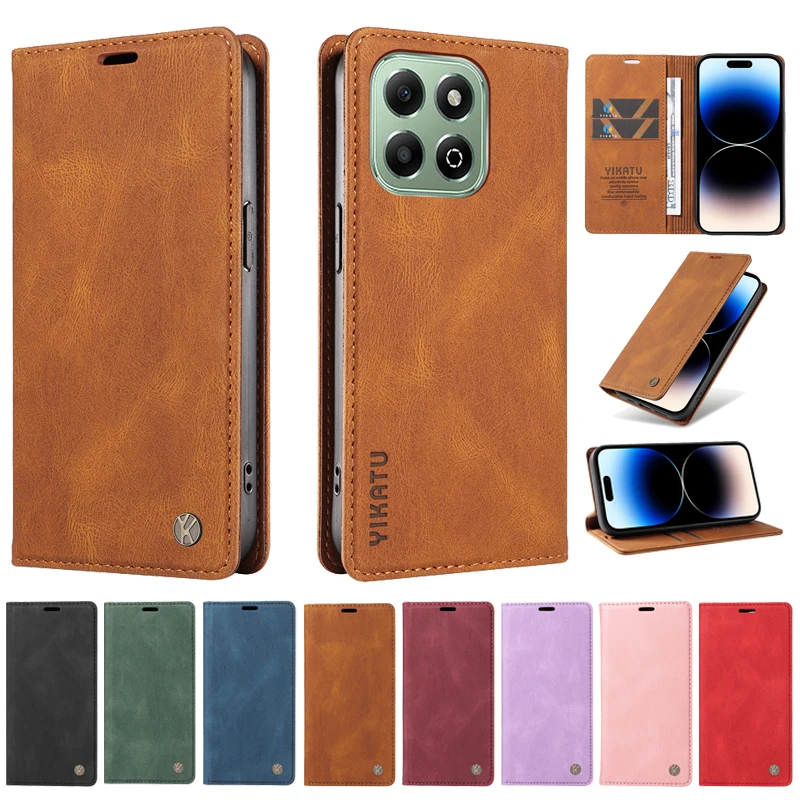 Luxury Leather Wallet Case with Magnetic Flip Cover - Premium Protection