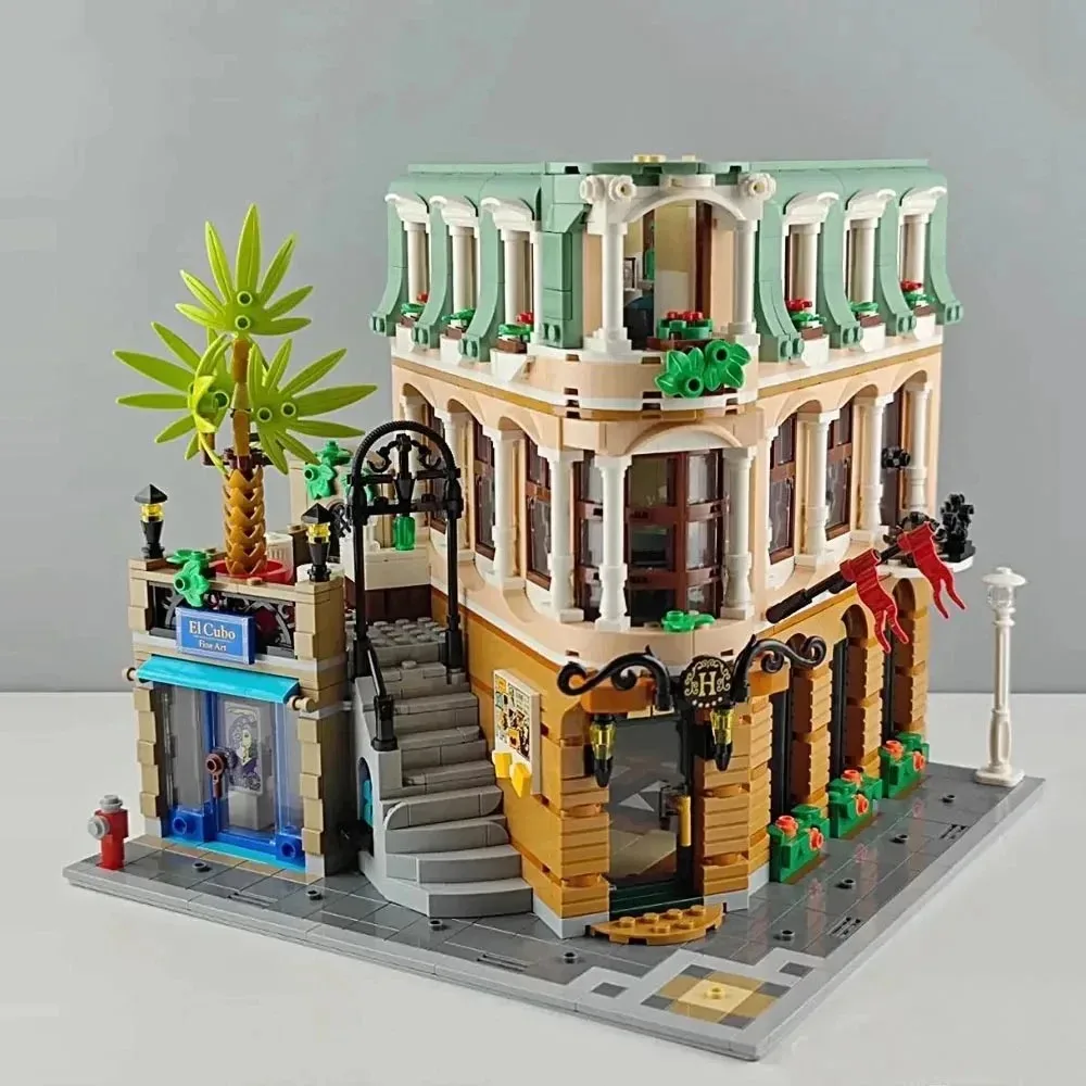 Building Block Toys Building Toy Set In Stock Creative Expert 10297 Boutique Hotel Model Modular Houses Building Blocks Bricks Toys for Children Adults Gifts
