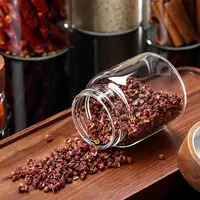 Glass Transparent Acacia Wood Containers With Lids Storage Tank Storage Pots Sealed Can Split Bottle Spice Jars 2