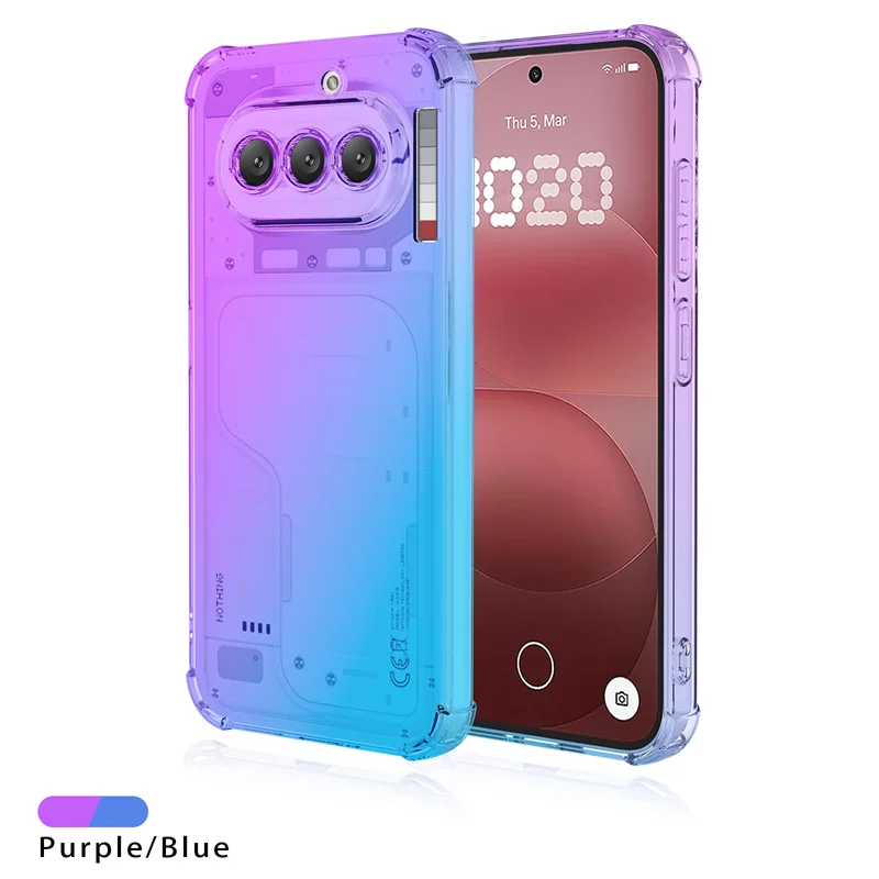 Vier-Ecken-stoßfeste, farbverlaufende TPU-Hülle für Nothing Phone 4A Pro, schützende, klare Abdeckung, Fundas Coque Capa – Detail 6