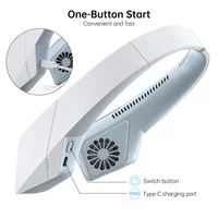 Nouveau ventilateur de cou suspendu 2026, silencieux, longue autonomie, sans pales, design tendance, moteur sans balais, rechargeable 4