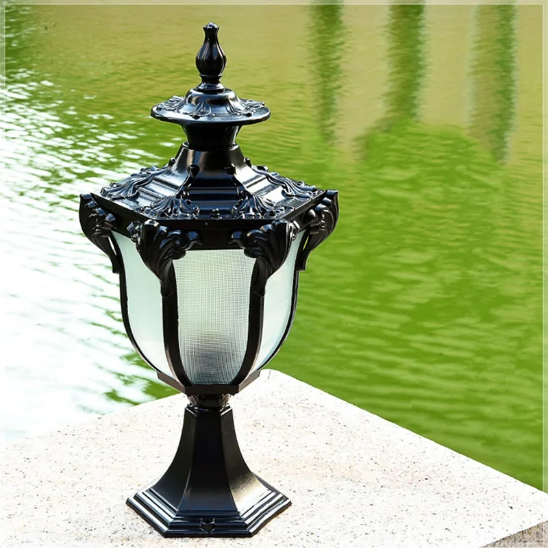 Modern Post light Led Aluminium Outdoor Europe creative design warterproof lamps decor park courtyard garden lights 2