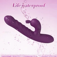 Kaninchen-Vibrator für Frauen, stoßender G-Punkt-Vagina-Vibrator, weiblicher Masturbator, vibrierender Klitoris-Stimulator, Sexspielzeug für Frauen 6